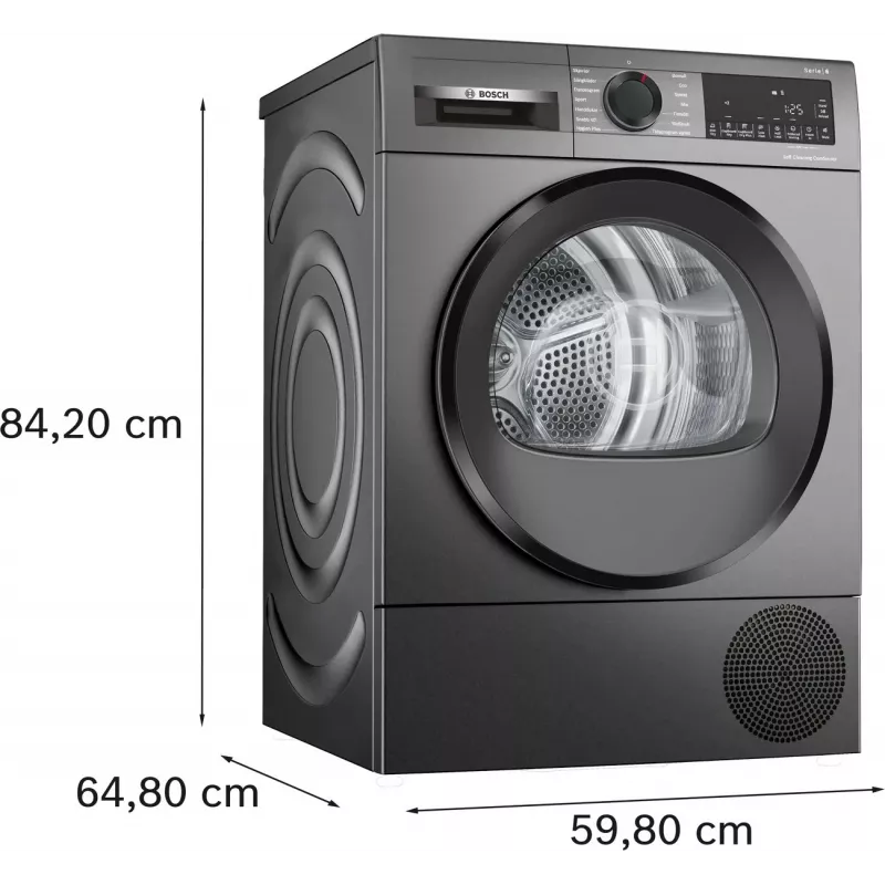 Bosch WQG245DXSN Siltumsūkņa žāvētājs 9 kg