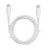 USB-C uz USB-C kabelis IBOX IKUTC1W 1 m, USB 2.0, 3 A, balts, tekstila pinums