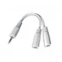 Kabeļa audio sadalītājs 3.5 mm / 10 cm balts CCA-415W Gembird