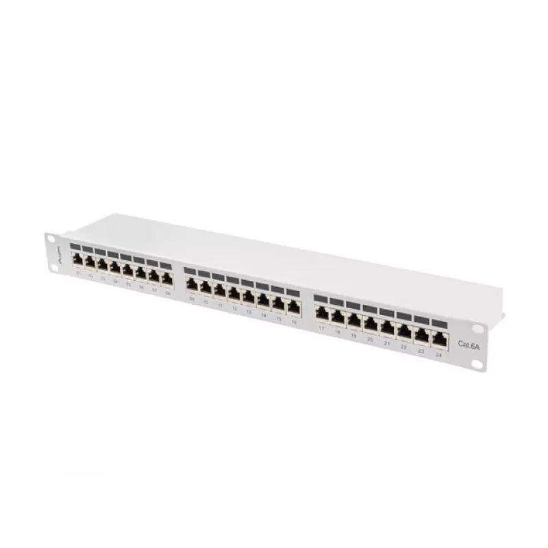 Lanberg PPSA-1024-S 24-portu kategorijas 6a ekranēts sadales panelis 1U