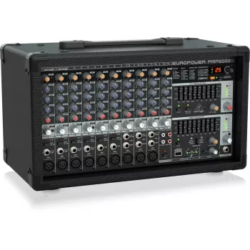 Behringer PMP2000D audio mikseris 14 kanāli 2000W Melns