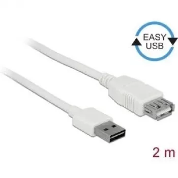 USB kabelis DeLOCK 85200 USB 2.0 2m Balts
