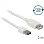 USB kabelis DeLOCK 85200 USB 2.0 2m Balts