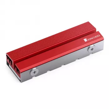 Jonsbo M.2-6 RED 2280 pasīvais dzesētājs M.2 SSD NVMe/SATA diskdziņiem