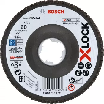 Bosch X-LOCK X571 BEST FOR METAL slīpēšanas disks
