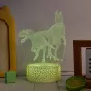 Galda LED lampa MANTA SNL117RGB RGB 3D dinozauru gaismas dekorācija