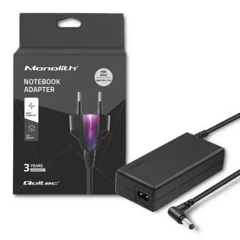 Qoltec 50071. 90W barošanas adapteris/invertors iekštelpām Melns