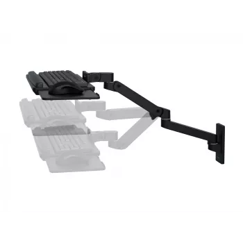 Ergotron LX Pro sienas tastatūras roka melns alumīnijs
