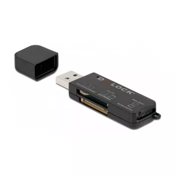 Karšu lasītājs DeLOCK SuperSpeed USB SD Micro SD MS
