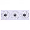 360 mm ARGB PWM Radiatora Ventilatoru Komplekts Jonsbo ZB-360 balts — 3x120 mm PWM ARGB ventilatori šķidruma dzesēšanas radiatoriem
