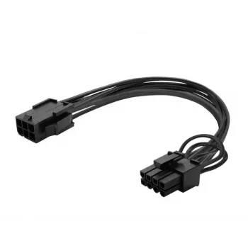 Savio AK-49 6 kontaktu uz 8 kontaktu PCI-Express barošanas kabelis 0.18 m Melns