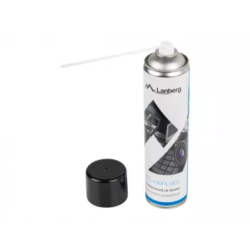 Saspiestā gaisa tīrītājs LANBERG CG-600FL-001 — 600 ml, datoru tīrīšanai, Melns/Zils/Balts
