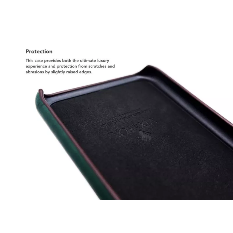 VixFox aizmugurējais vāciņš ar kabatiņu kartei iPhone X / XS, meža zaļš