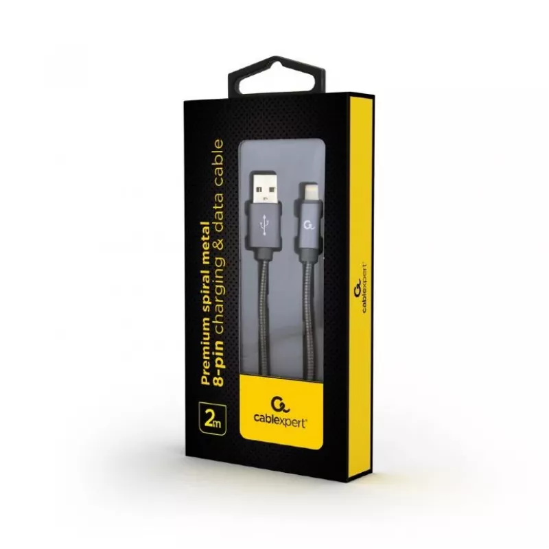 Lightning kabelis Cablexpert CC-USB2S-AMLM-2M-BG