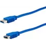 USB kabelis e+p CC 318/1 USB 3.2 Gen 1 1,5m zils