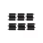Track Parts CARRERA taisnie ceļa posmi — 3×100 mm + 3×114 mm, melni, 6 gabali