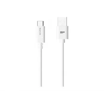 USB kabelis Silicon Power Boost Link PVC LK10AC 1m USB A - USB C balts