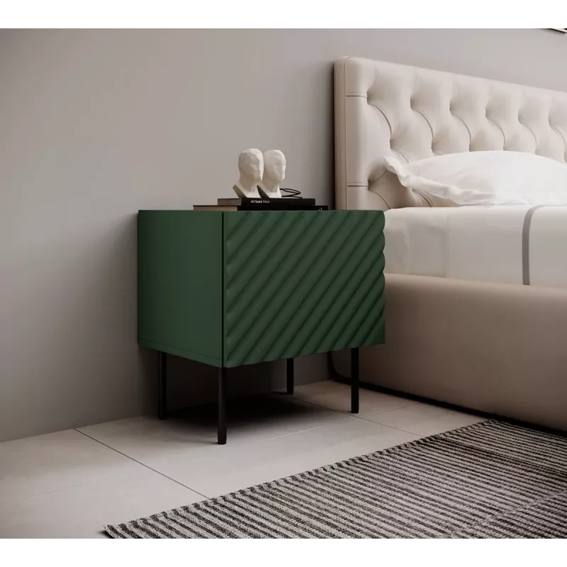 Naktsgaldiņu komplekts ONDA 2 gab., 50×40×H54 cm, zaļš, MDF/skaidu plātne, 16 mm rāmis
