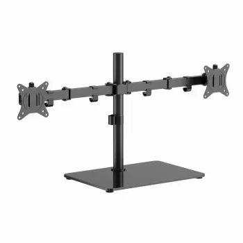 Galda stiprinājums diviem monitoriem Gembird MS-D2ST-01, līdz 32 collām, VESA 75x75–100x100, max slodze 18 kg, melns