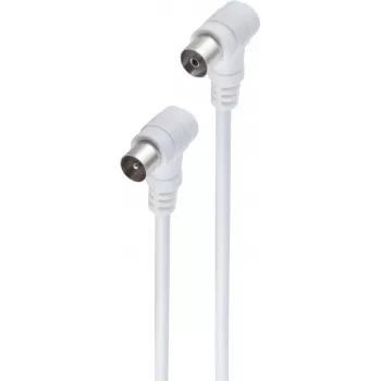 shiverpeaks®-BASIC-S--Antenas kabelis, 100% ekranēts, koaksiālais spraudnis leņķveida uz koaksiālo savienotāju leņķveida, CATV saderīgs, > 80 dB, balts, 3,75 m (BS80084-32)