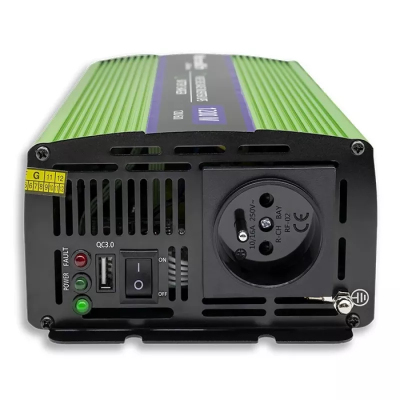 Auto invertors Qoltec Monolith 1200 W Zaļš 12 V