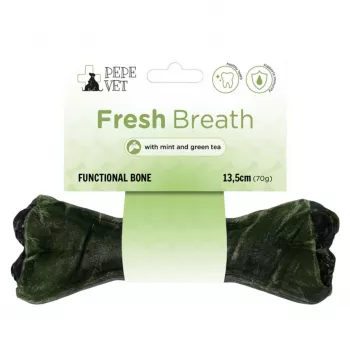 Suņu gardums PAKA ZWIERZAKA Pepe Vet Bone Fresh Breath, košļājams kauls ar liellopu gaļu, 70 g, bezgraudu, pieaugušiem suņiem