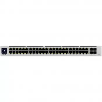 Ubiquiti UniFi USW-PRO-48 tīkla slēdzis, pārvaldīts L2/L3 Gigabit Ethernet (10/100/1000), 1U, sudraba
