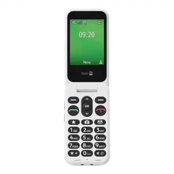 Doro Leva E22 saliekamais telefons, 2.8 collu (7.11 cm) ekrāns, Single SIM, 0.3 MP kamera, 1150 mAh, 127.8 g, Sarkans/Balts