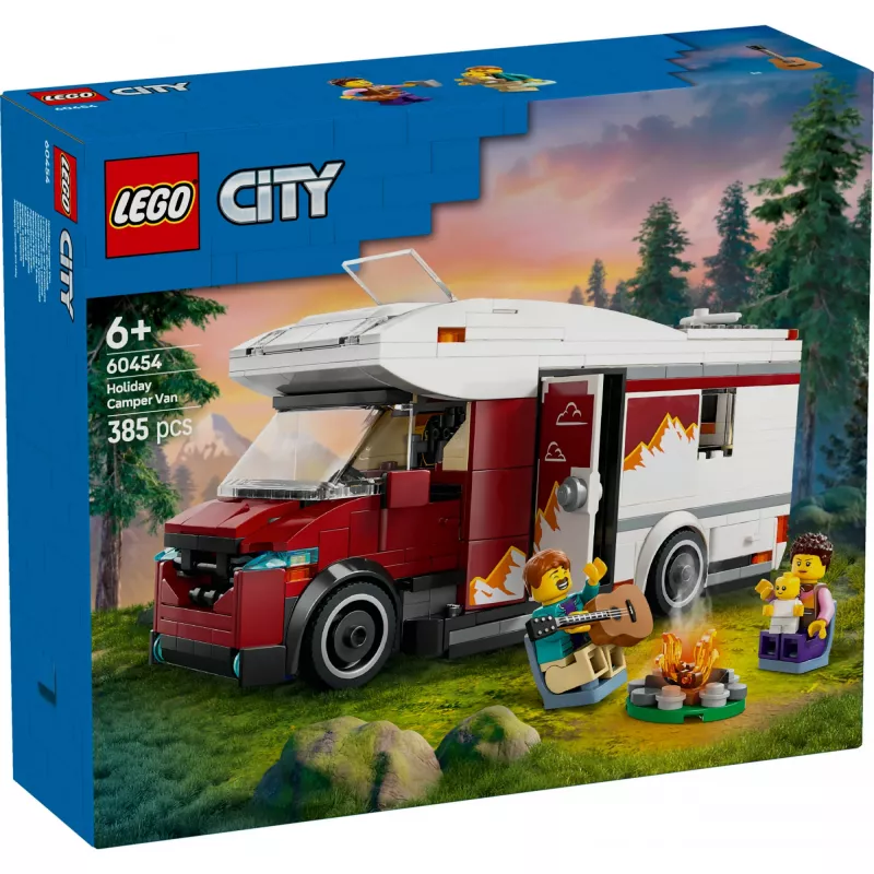 Konstruktors LEGO City Piedzīvojumu Kemperis 60454, 385 gab., augstums 80 mm, vecumam no 6 gadiem