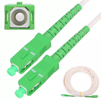 Patchcords Extralink SC/APC–SC/APC viendzīslas Singlemode G.657.A2 3 mm Simplex LSOH 10 m, balts