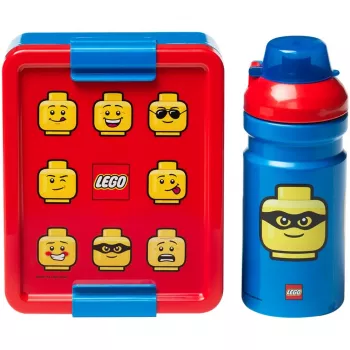 Pusdienu komplekts LEGO 40580001 Bright Blue — bērnu pusdienu kastīte un dzeramā pudele
