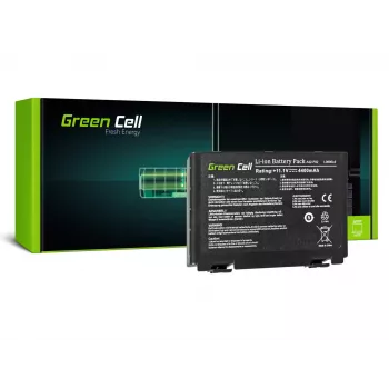 Akumulators Green Cell AS01 priekš ASUS K40 K50 K60 K70 X70, Li-Ion 10.8V 4400mAh, 6 elementi, Melns