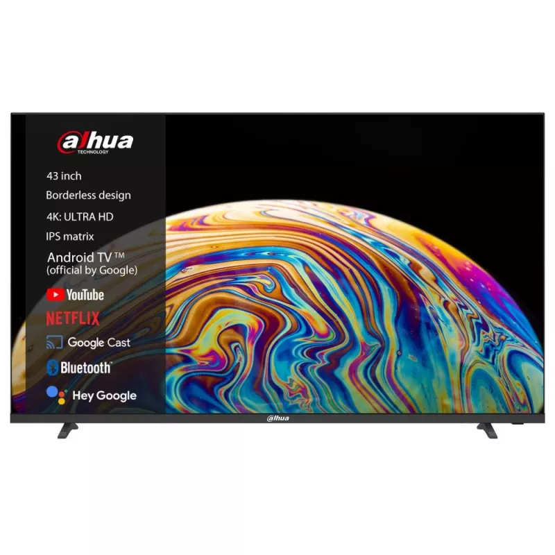Dahua Technology DHI-LTV43-SD400 televizors 108 cm (42.5 collas) 4K Ultra HD Smart TV Wi-Fi Melns 260 cd/m²