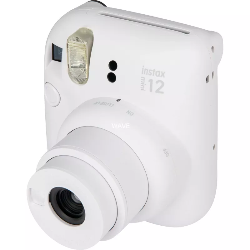 Momentkamera Fujifilm Instax Mini 12 Balta — 86×54 mm izdrukas, 60 mm fokusa attālums, AA baterija