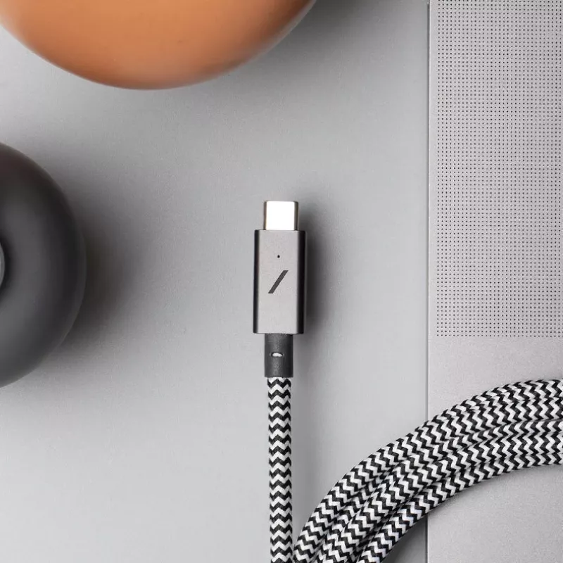 Kabelis USB-C uz USB-C Native Union Belt Cable Pro 240W, 2,4 m, USB 2.0, 0,48 Gbit/s, Zaļš