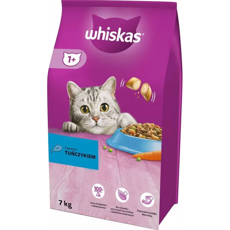 Whiskas Adult sausā kaķu barība ar tunci 7 kg