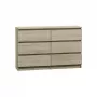 Kumode Top e Shop M6 120 SON 2x3, ozols, 6 atvilktnes, 1200×300×770 mm