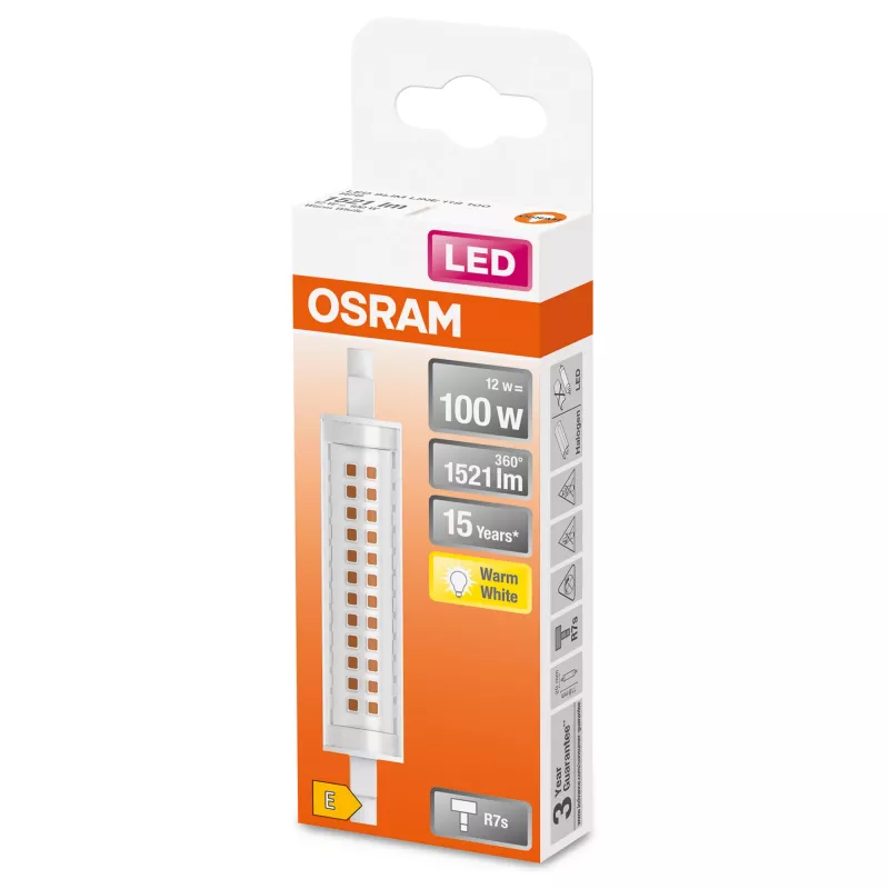 LEDvance Osram SLIM LINE LED spuldze 12 W R7s 1521 lm 2700 K