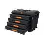 Instrumentu kaste KETER DIY ROC Pro Gear 4 Drawers Unit XL ar 4 atvilktnēm, technopolimērs, 25 L