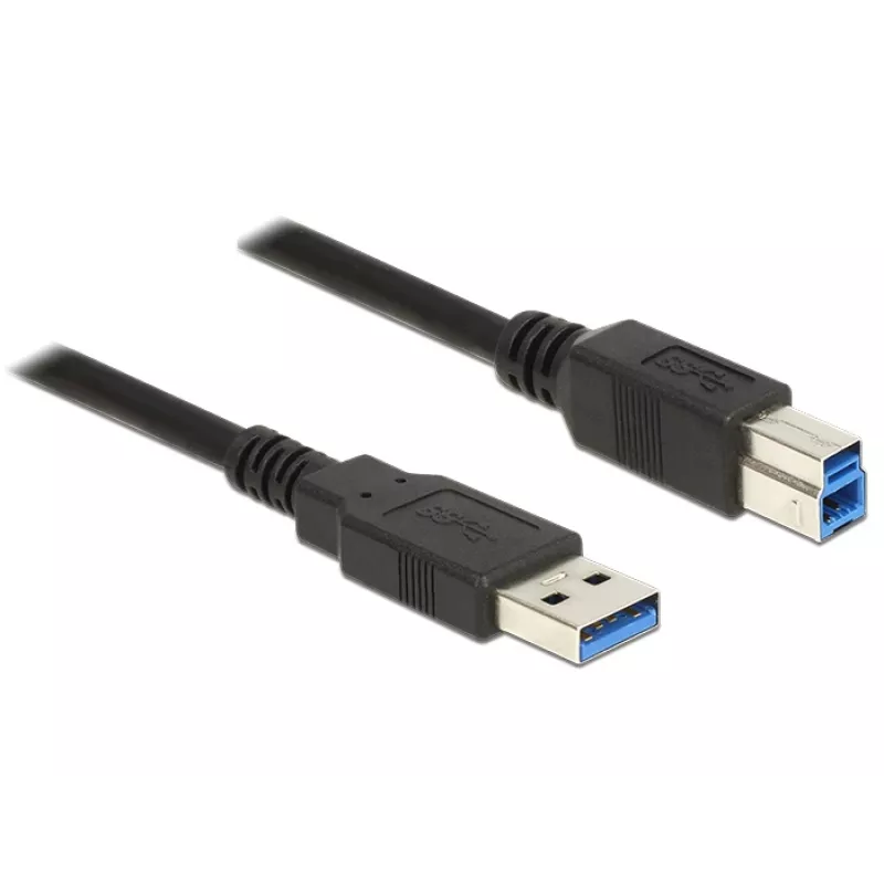 Delock 85068 USB 3.0 vads, USB A spraudnis – USB B spraudnis, 2 m, melns