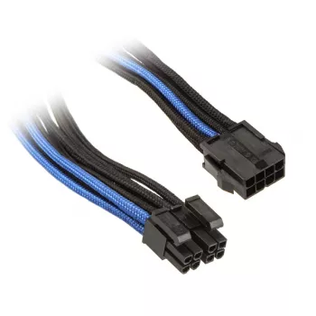 Silverstone EPS 8-Pin uz EPS/ATX 4+4-Pin kabelis, 300mm - melns (SST-PP07-EPS8BA)