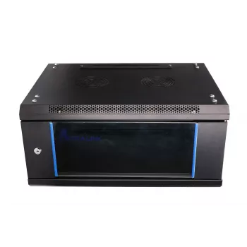 Sienas stiprinājuma skapis Extralink 4U 600x450 Melns