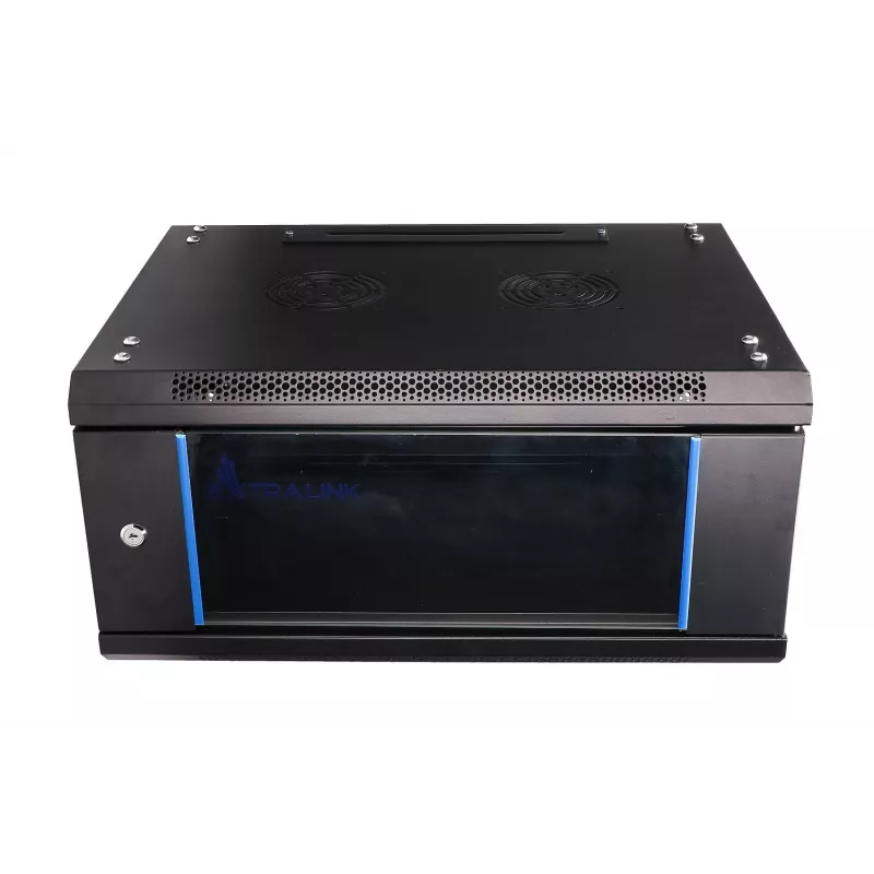 Sienas stiprinājuma skapis Extralink 4U 600x450 Melns