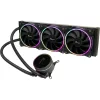 INTER-TECH LC-360 RGB — 360 mm šķidruma dzesētājs, 3 × 120 mm ventilatori, hidrauliskie gultņi, ARGB apgaismojums, melns