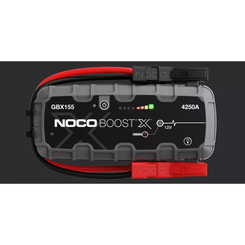 Automobiļu palaišanas ierīce NOCO GBX155, 4250 A, 99 Wh Li-Ion, 60 W uzlāde, IP65, iebūvēts 500 lm LED prožektors