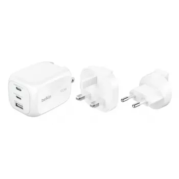 Sienas lādētājs Belkin BOOSTCHARGE 100W 2C1A WCH016HQWH ar maināmu kontaktdakšu