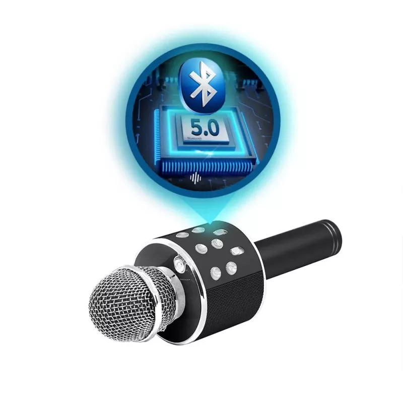 Manta MIC12-BK Black – Bezvadu karaoke mikrofons ar skaļruni