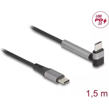 USB kabelis DeLOCK 81172 1.5m USB-C melns pelēks USB 2.0