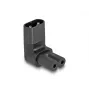 DeLOCK tīkla adapteris IEC 60320 C8 uz C7 spraudkontakts 2,5 A 90° melns