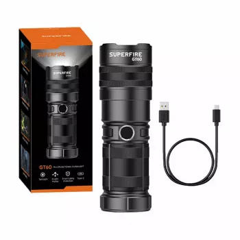 Lukturis Superfire GT60, 2600 lm, USB-C uzlādējams rokas lukturis
